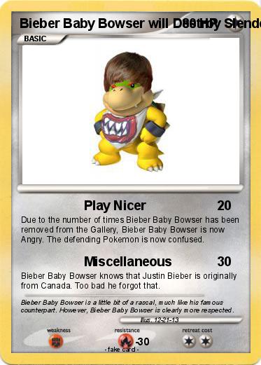 Pokemon Bieber Baby Bowser will Destroy Slenderman