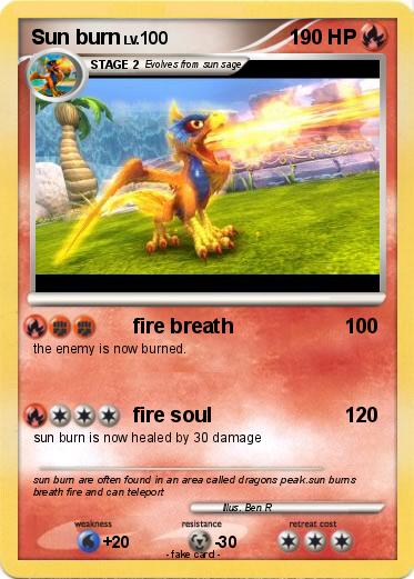 Pokemon Sun burn