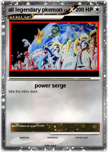 Pokemon all legendary pkemon