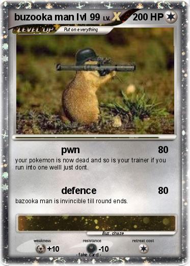 Pokemon buzooka man lvl 99