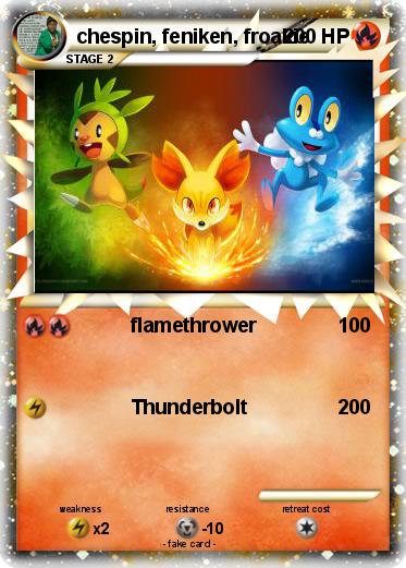 Pokemon chespin, feniken, froakie