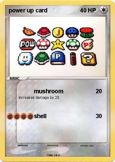 Pokemon power up card