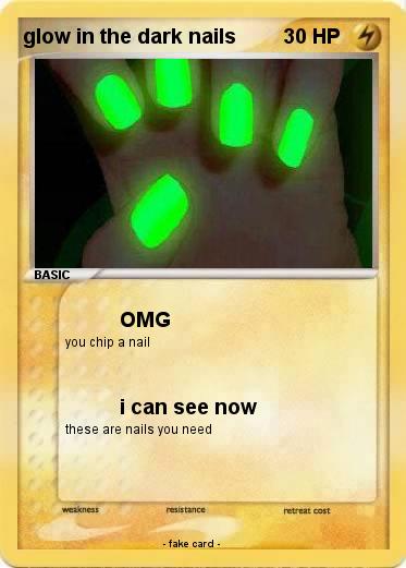 Pokemon glow in the dark nails
