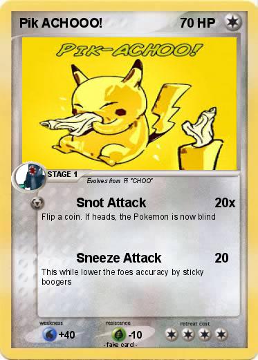 Pokemon Pik ACHOOO!