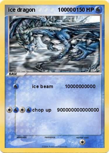 Pokemon ice dragon               100000