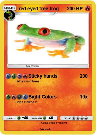 Pokemon red eyed tree frog