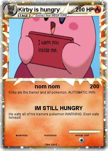 Pokemon Kirby is hungry