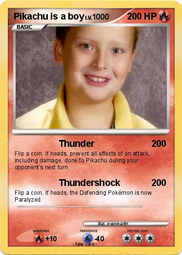 Pokemon Pikachu is a boy