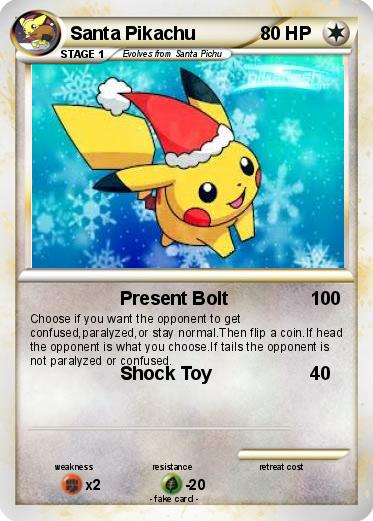 Pokemon Santa Pikachu