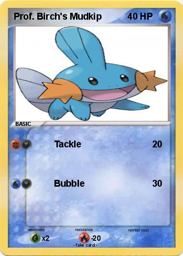 Pokemon Prof. Birch's Mudkip
