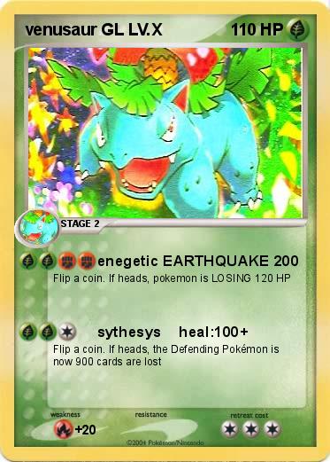 Pokemon venusaur GL LV.X