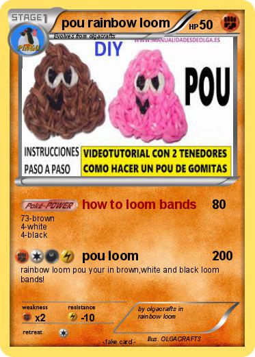 Pokemon pou rainbow loom