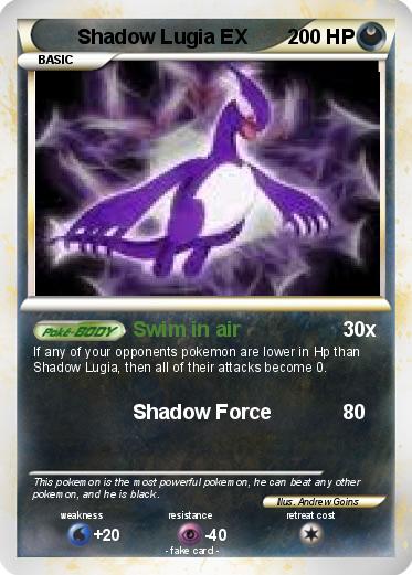 Pokemon Shadow Lugia EX
