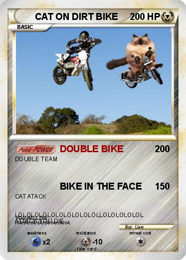 Pokemon CAT ON DIRT BIKE