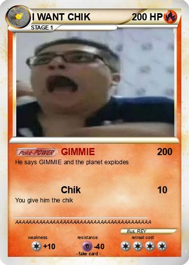 Pokemon I WANT CHIK