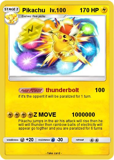 Pokemon Pikachu   lv.100