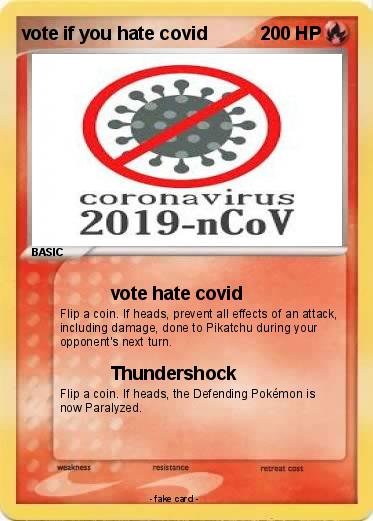 Pokemon vote if you hate covid