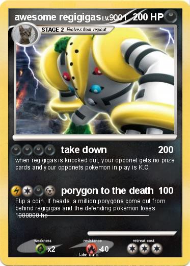 Pokemon awesome regigigas
