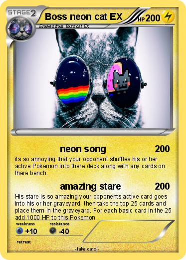 Pokemon Boss neon cat EX
