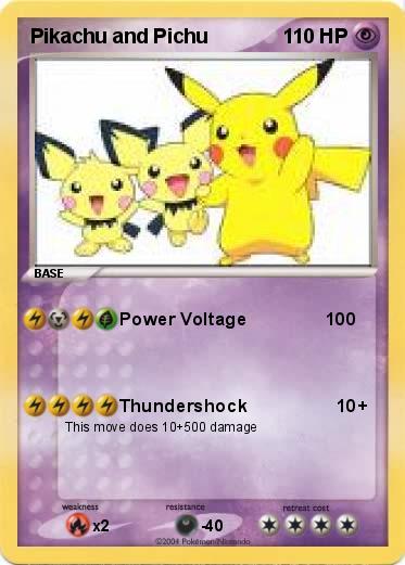 Pokemon Pikachu and Pichu  