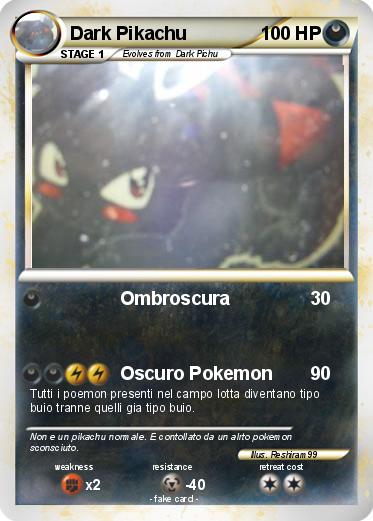 Pokemon Dark Pikachu