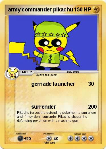 Pokemon army commander pikachu Pokemon army commander pikachu