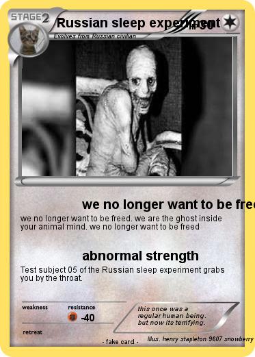 Pokemon Russian sleep experiment
