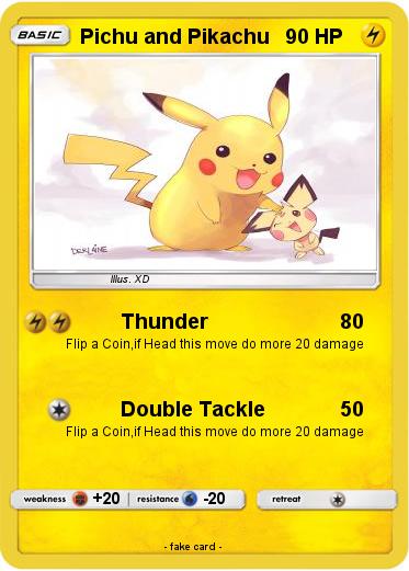 Pokemon Pichu and Pikachu