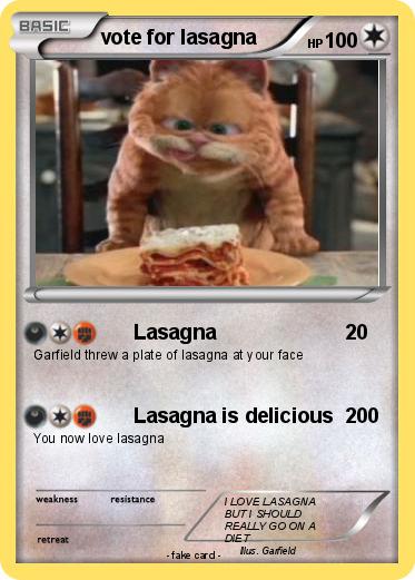 Pokemon vote for lasagna