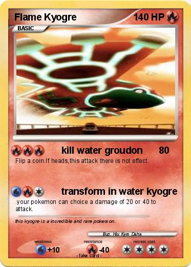 Pokemon Flame Kyogre
