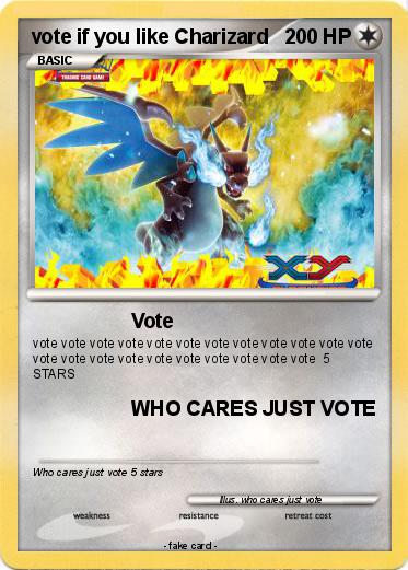 Pokemon vote if you like Charizard