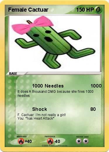Pokemon Female Cactuar