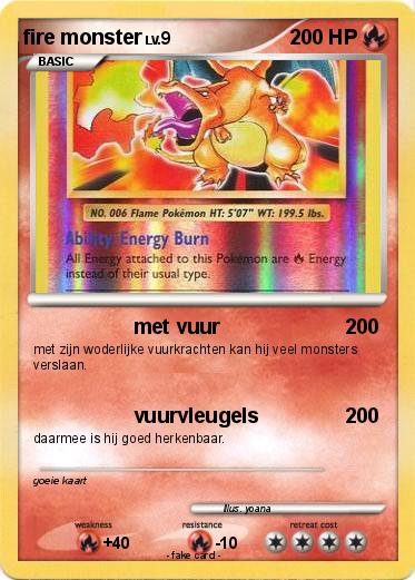 Pokemon fire monster