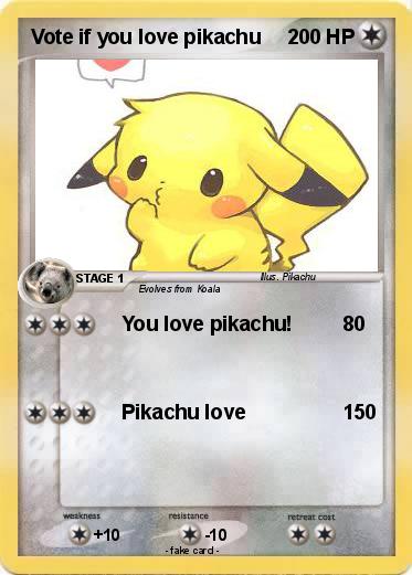 Pokemon Vote if you love pikachu