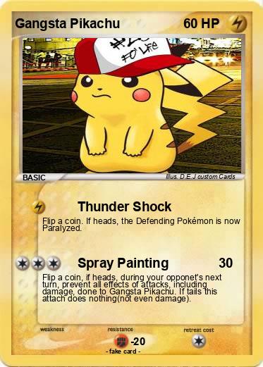 Pokemon Gangsta Pikachu