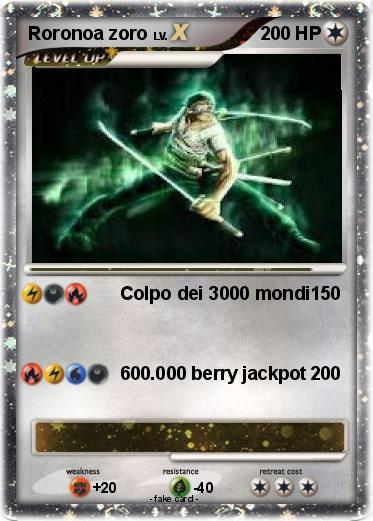 Pokemon Roronoa zoro