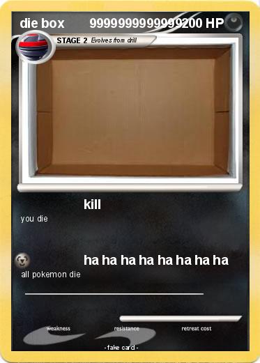 Pokemon die box       9999999999999