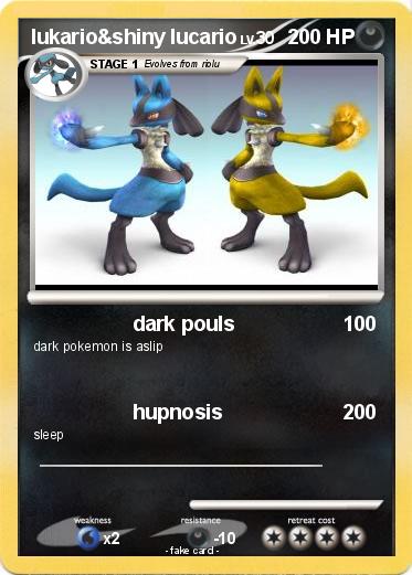 Pokemon lukario&shiny lucario