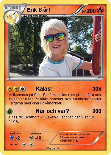 Pokemon Erik 8 år!