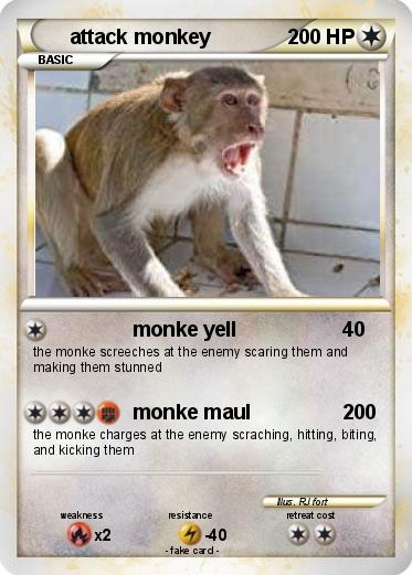 Pokemon attack monkey