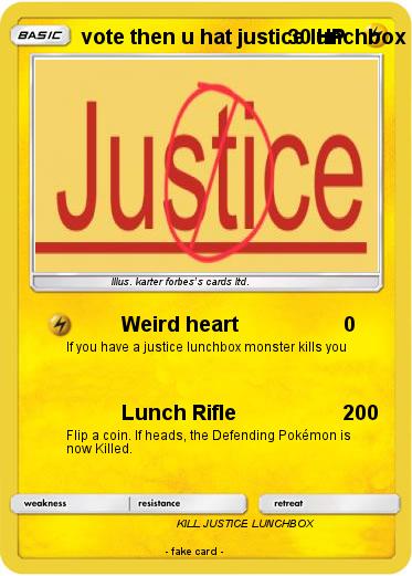 Pokemon vote then u hat justice lunchbox