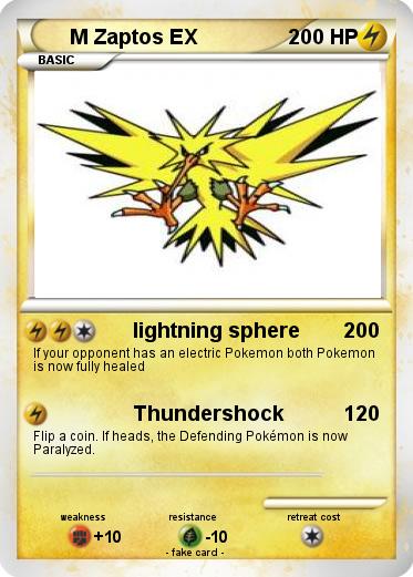 Pokemon M Zaptos EX Pokemon M Zaptos EX