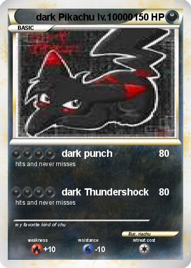 Pokemon dark Pikachu lv.10000