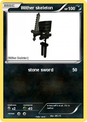 Pokemon Wither skeleton