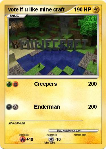 Pokemon vote if u like mine craft