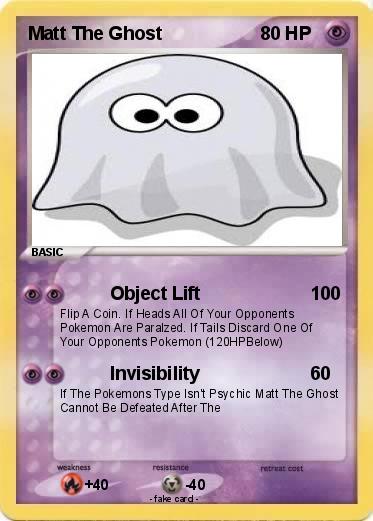 Pokemon Matt The Ghost