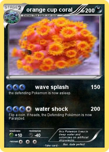 Pokemon orange cup coral