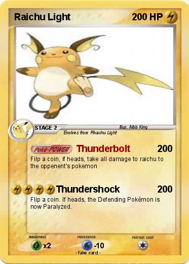 Pokemon Raichu Light