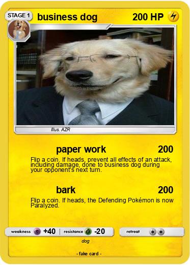 Pokemon business dog