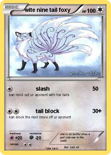 Pokemon wite nine tail foxy